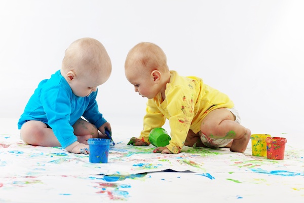 Finger Paint for twins