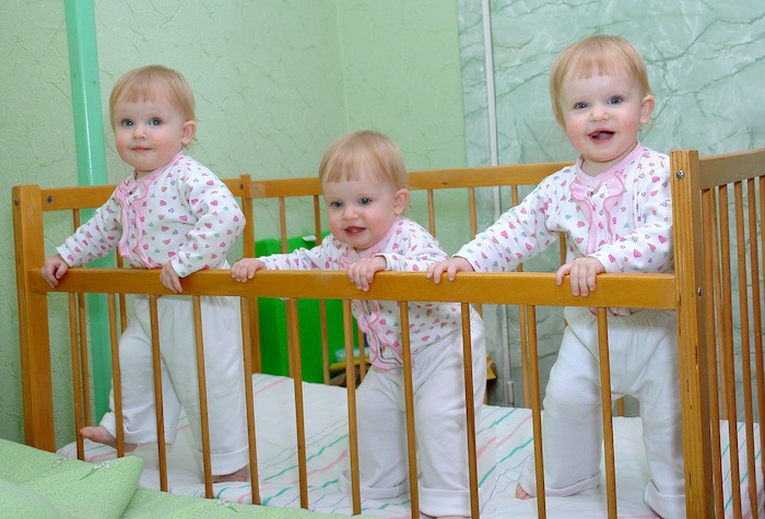 dressing triplets in matching clothes