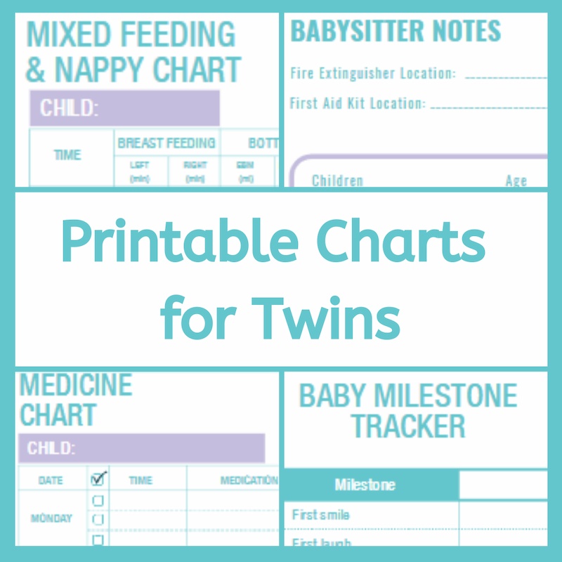 Printable charts for twins and triplets Printable charts for twins and triplets