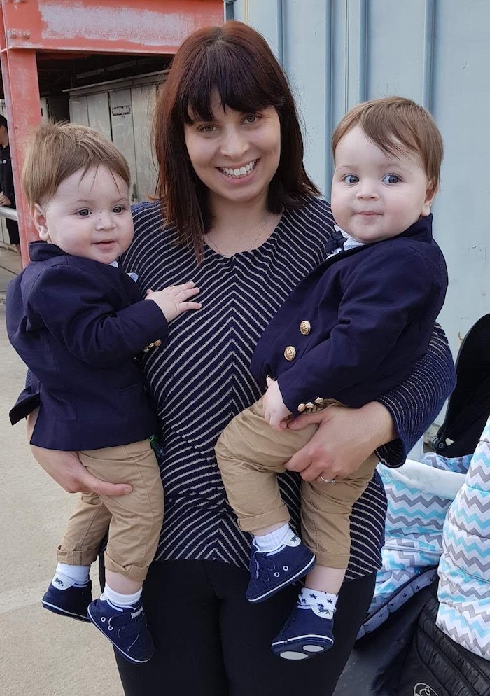 Twins and a deployed husband twins with deployed husband