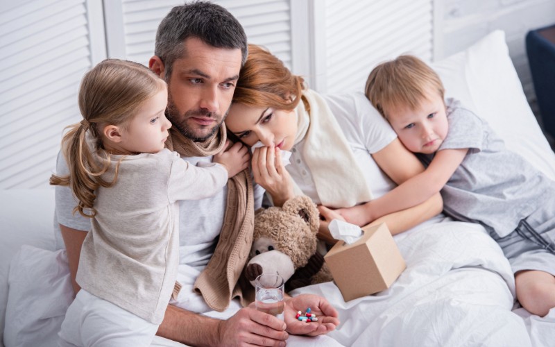 Looking after twins when sick