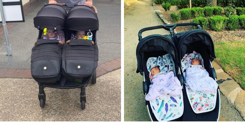prams for twins side by side
