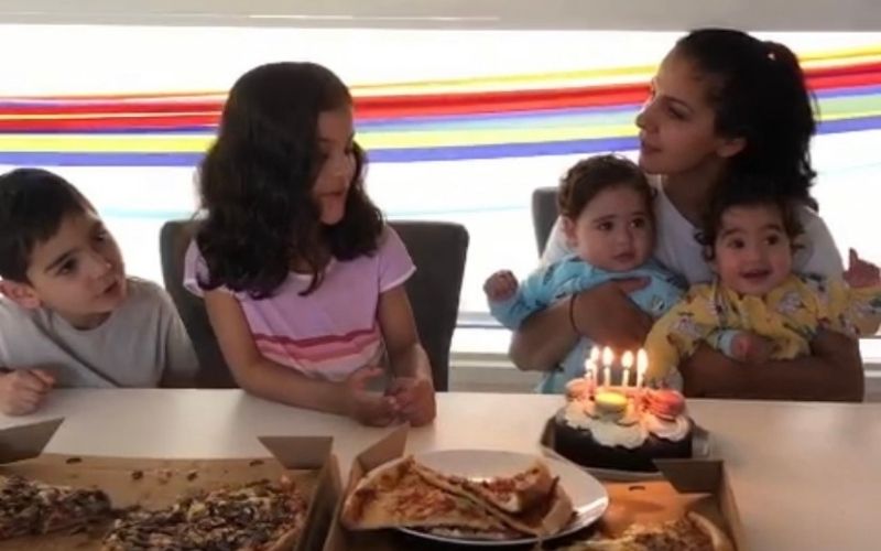 four kids including twins