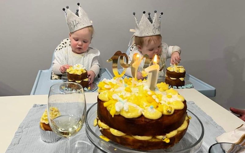 cake for twins first birthday