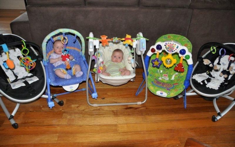 Rockers, Swings and Bouncers for twins and triplets Bouncers for twins and triplets